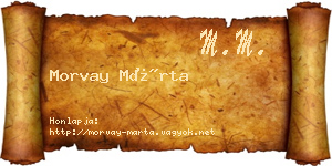 Morvay Márta névjegykártya