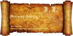 Morvay Márta névjegykártya